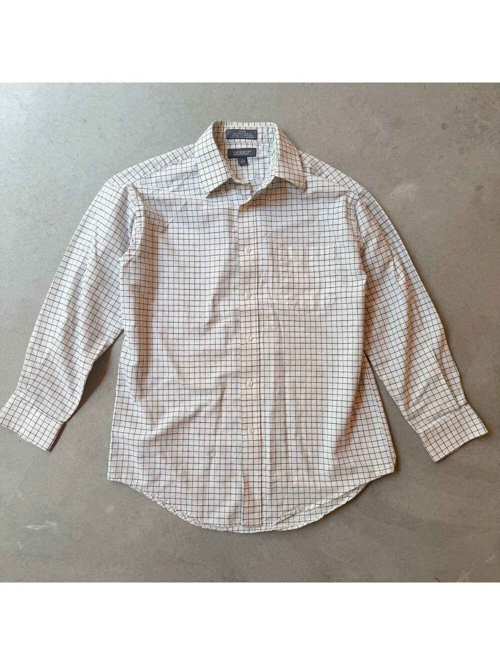 croft & barrow Men's Oxford Wrinkle-Resistant Dress Shirt Size 16 32/33 Office
